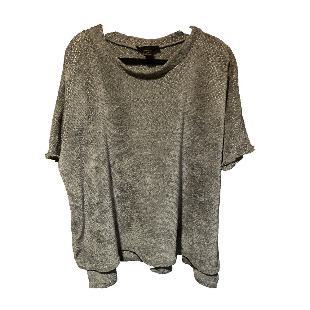 Rain Gray Pullover Sweater with‎ Side Slits Womens Size XL